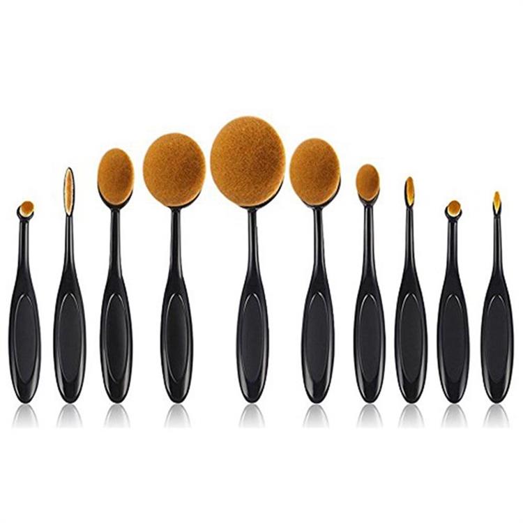 Set 10 perii cosmetice periuță de dinți machiaj perie machiaj oval set perii