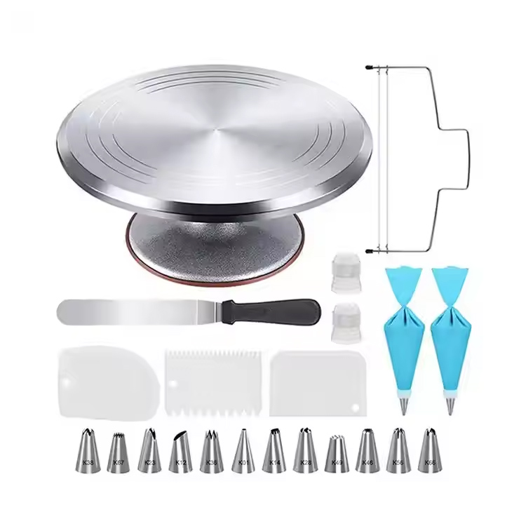 22pcs din aluminiu placă turnantă pentru coacere a tortului de coacere