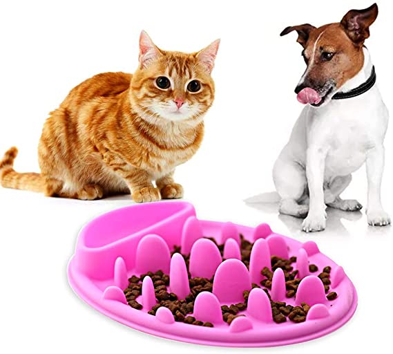 Anti Chocking Silicon Dog Dog Fun Slow Feeder Cat Bowl