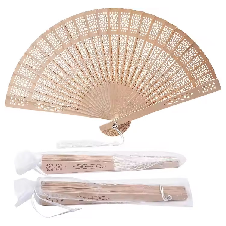 Ventilator pliabil din lemn pentru cadou de aniversare din bambus