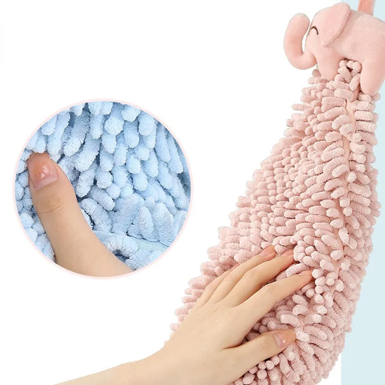 Desen animat pentru baie de bucătărie Rag Chenille prosop de mână pufos