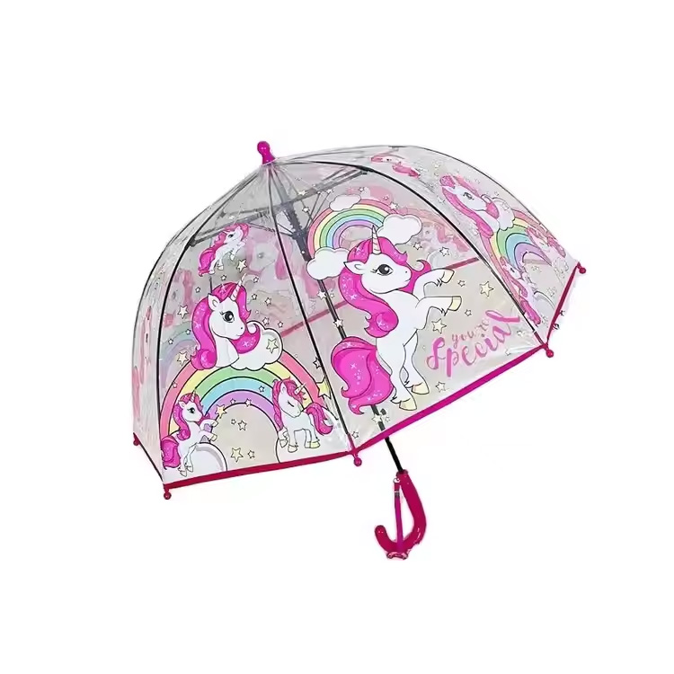 Pelenă de ploaie cu umbrelă dreptă pentru copii cu logo personalizat