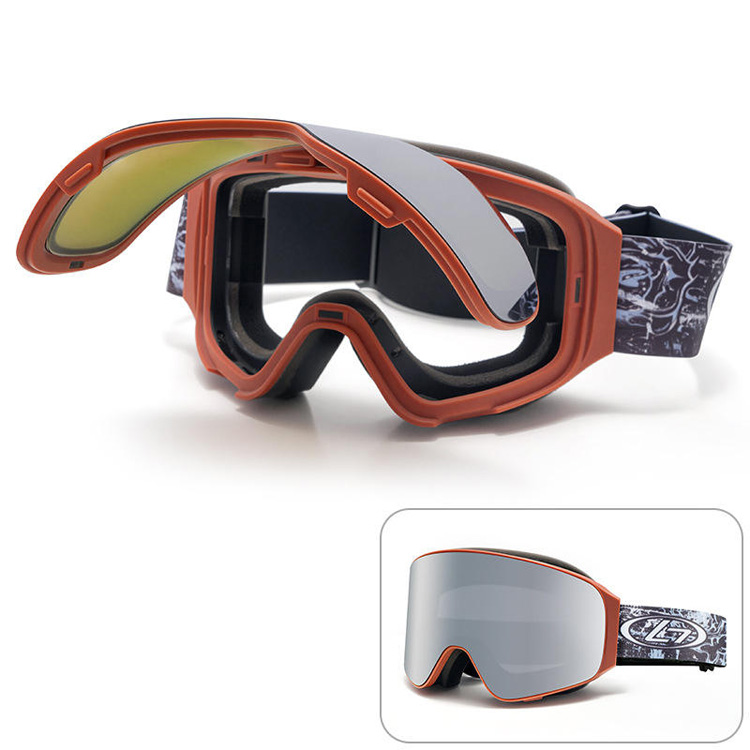 Ochelari de snowboard unisex, rezistenti la praf, rezistenti la vant, UV400