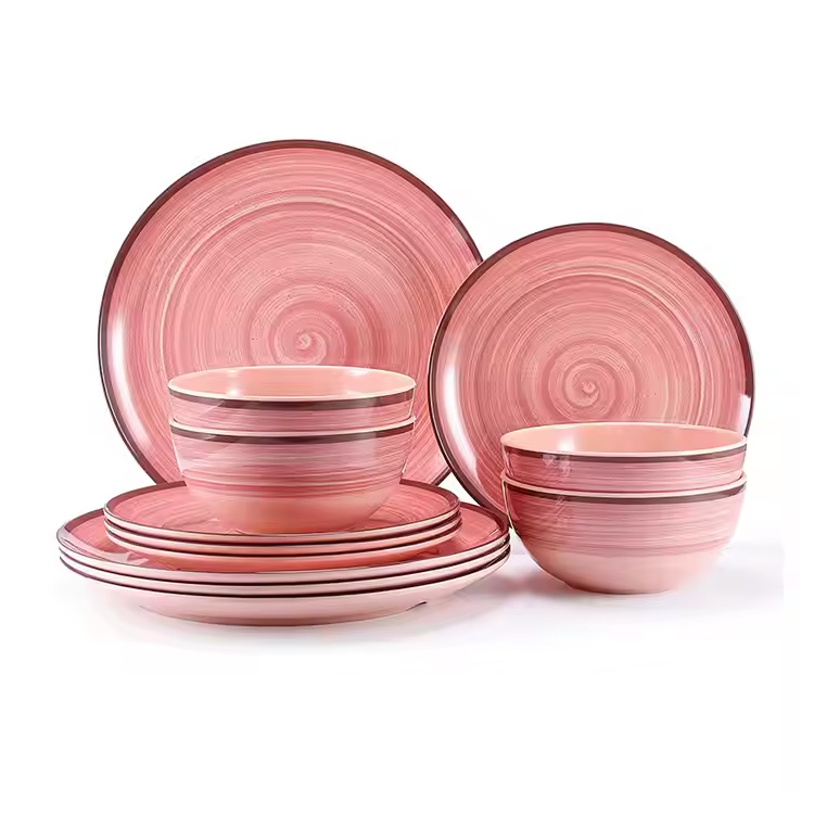 Melamina personalizată 4 set de tacâmuri melamine reutilizabile de 12pcs