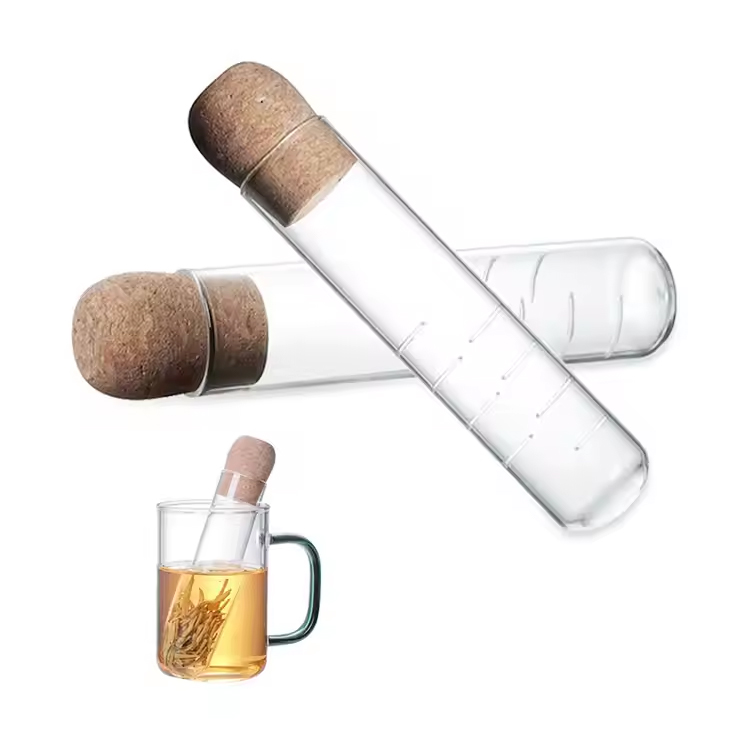 Proiectarea tubului de tub borosilicat streacă de ceai de sticlă