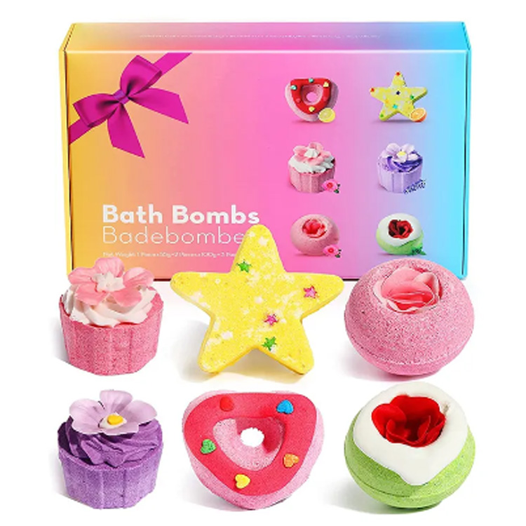 Family Hotel Baie Cupcake Colorat Cupcake drăguț Fizzy Bath Bomb