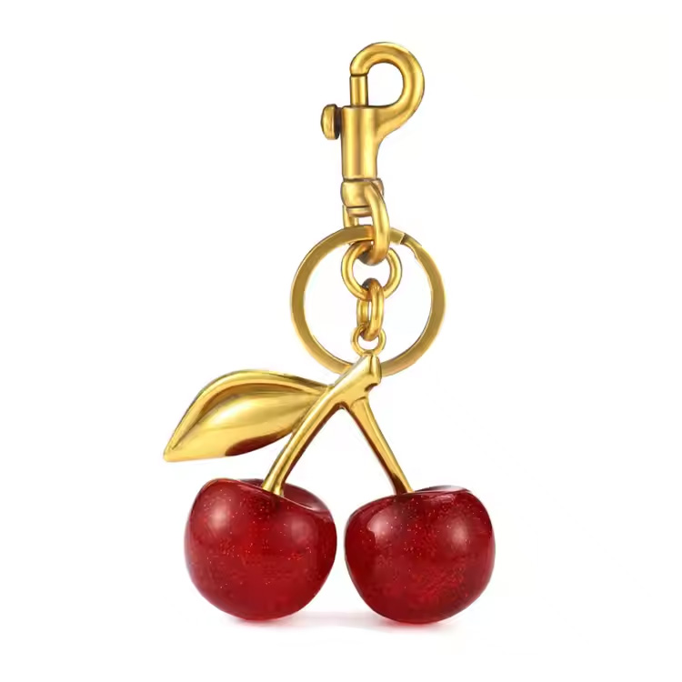 Fashion 3d Crystal Red Cherry Summer Pandantion Key Lanț