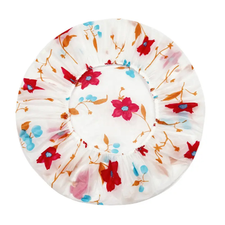 Capac de duș cu păr lung din plastic floral