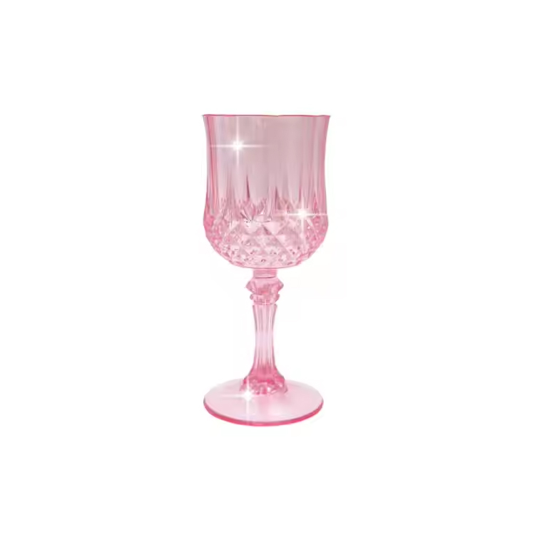 Grand Event Party furnizează pahare roz vintage din plastic