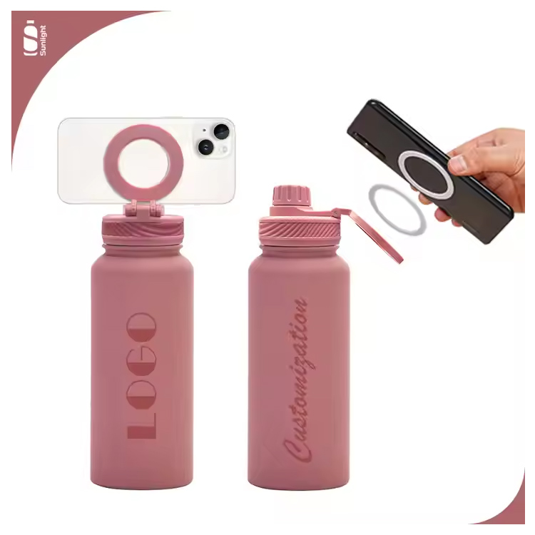 Idei 2025 LOGO CUSTOM WATERBOTTLE BINE FLASK BLASC