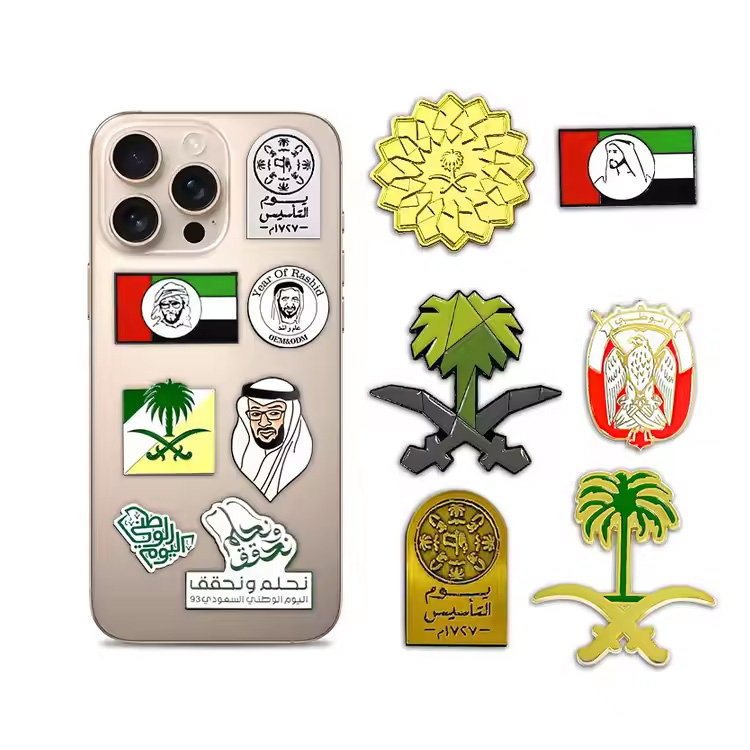 Mexico Metal Metal Custom Lavels Emamel Saudi Metal Sticker Pin