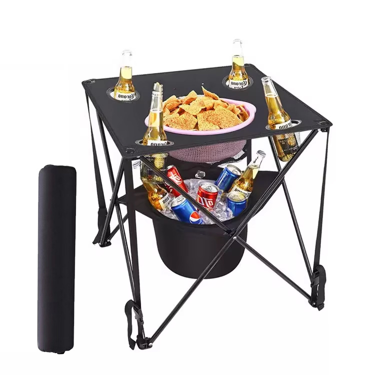 Masă pliabilă modernă portabilă din fier pentru barul în aer liber
