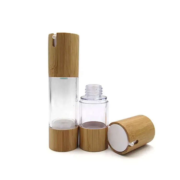 Nature Bamboo Plastic Distribuitor Loțiune Pompă fără aer