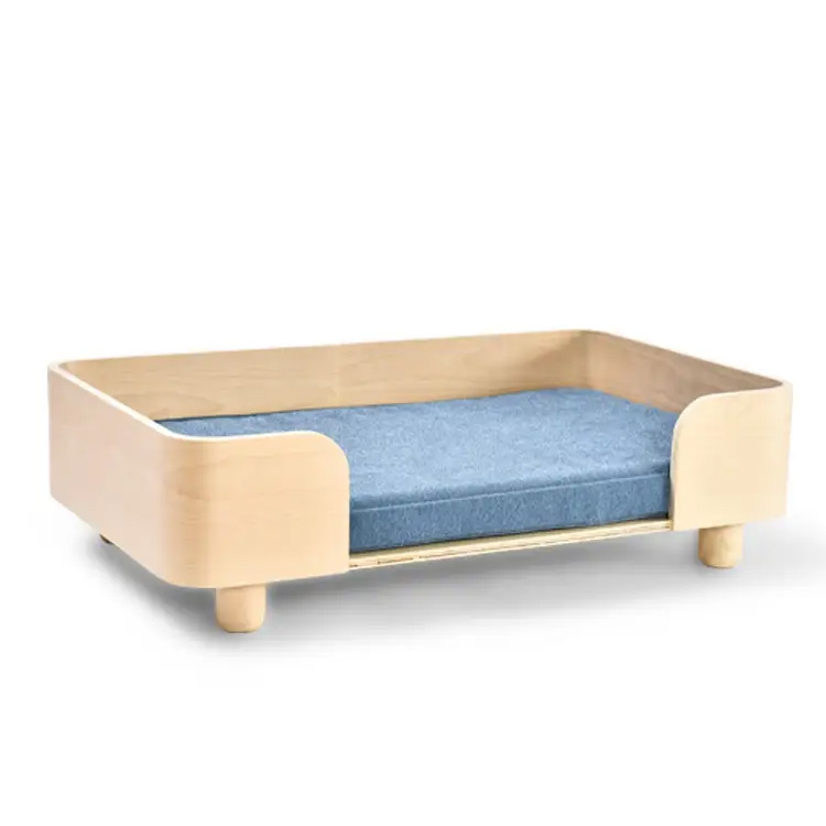 Nou design mobilier modern pentru animale de companie cadru din lemn canapea pentru câini