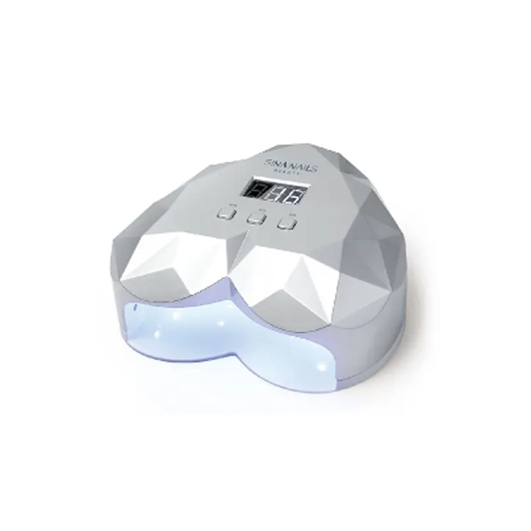 Noua lampă de unghii LED cu led alb și argintiu cu formă de inimă nouă inteligentă