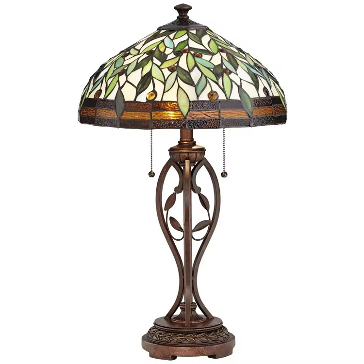 Lampă de birou Tiffany din vitralii de lux nordic antic