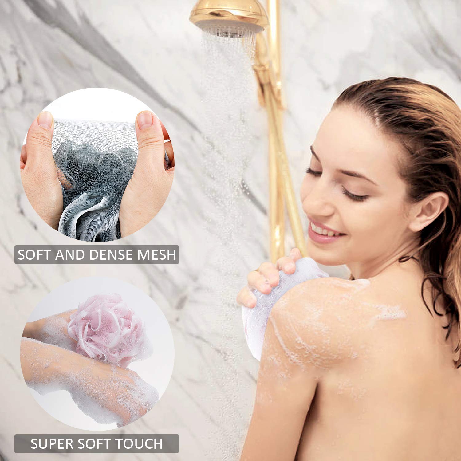 Loofahs cu burete de duș Perfect Mesh Body Scrubber