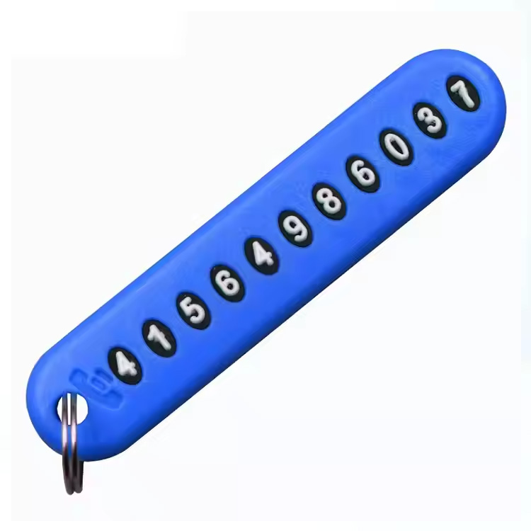 Card de personalitate al numărului de lanț de tastă cu taste de placă