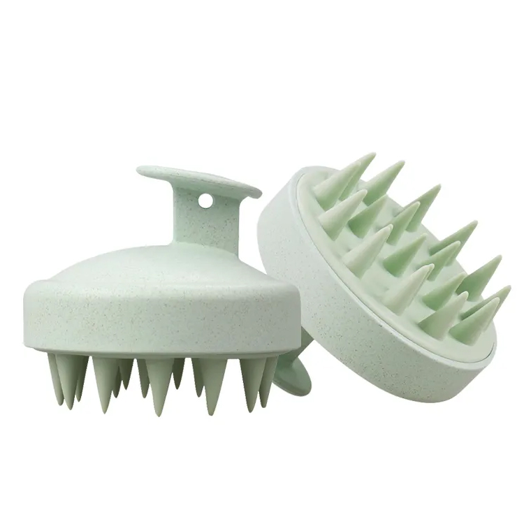 Scalp biodegradabil de paie de paie de grâu perie cu scalp de silicon