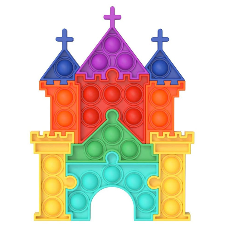 Jucărie senzorială din silicon Popper Puzzle Castle Fidget