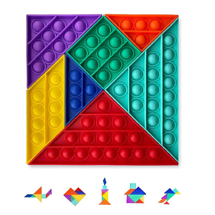 Jucărie din silicon Tangram Bubble Pop it Fidget