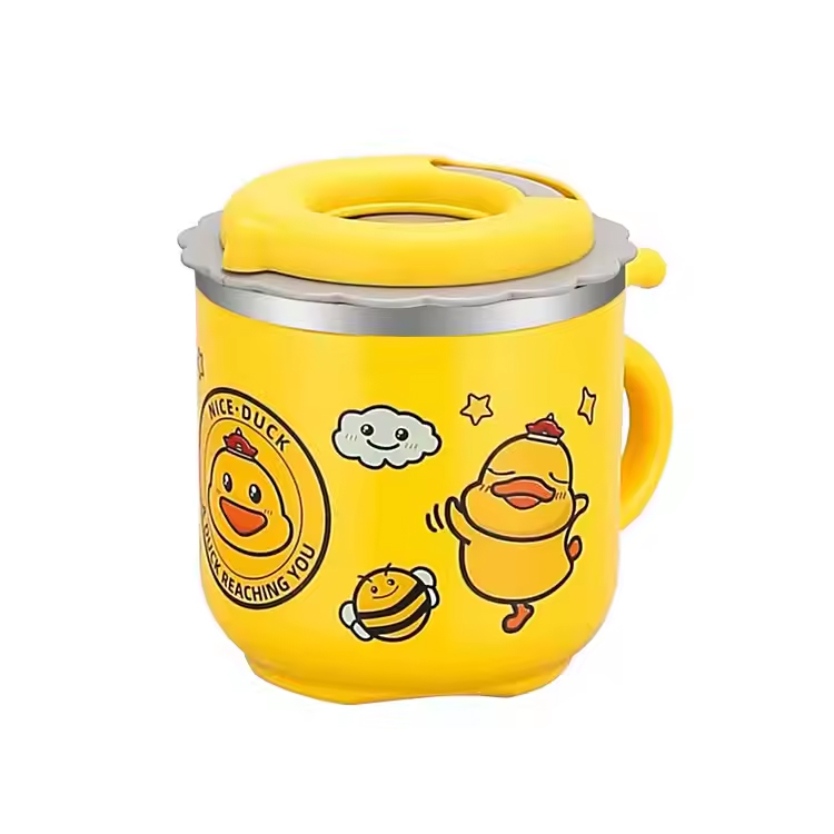 Sus 304 Copii Straw Straw Glow Galben Duck Fraf Copil