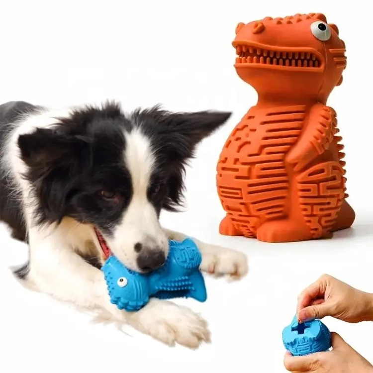 Tough Fetch Chew Durabil Durabil Dinozaur Puzzle Jucărie pentru câini