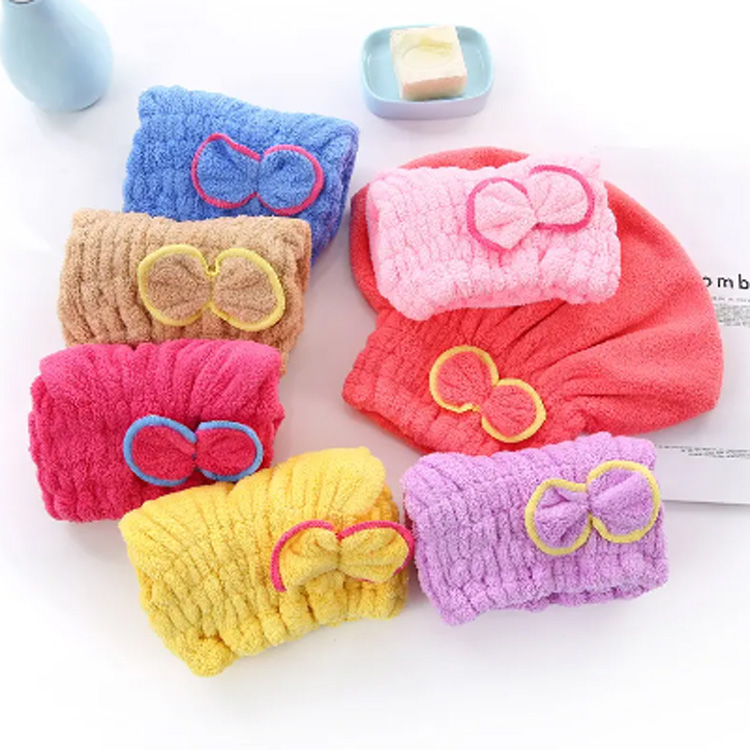 CAP ULTRA Absorbent Bowknot Moale Microfibru Părboi de uscare