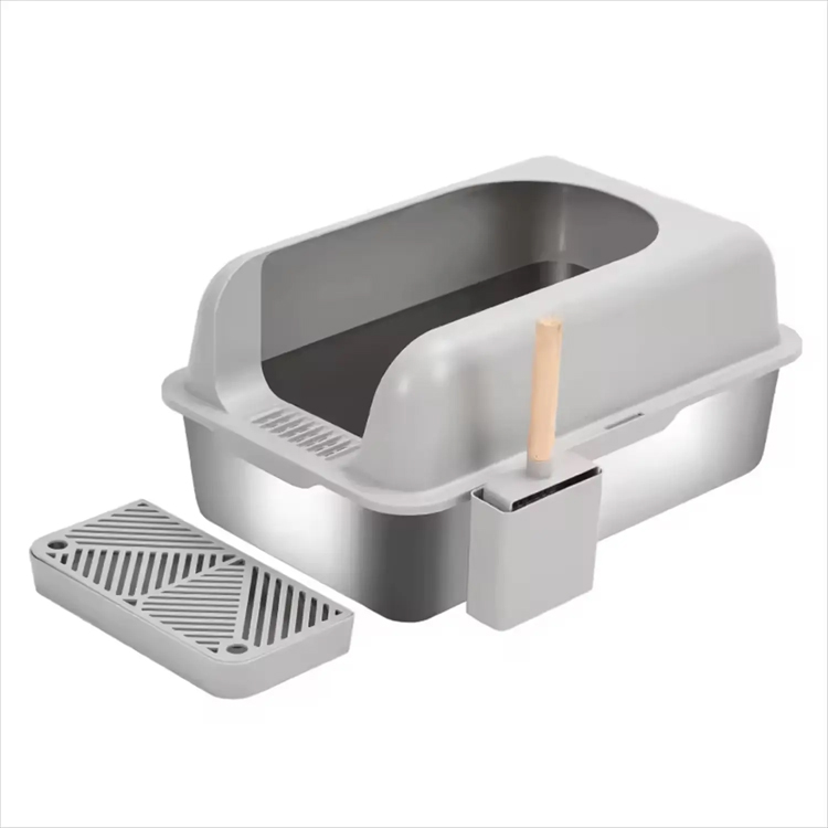 XL Cutie de gunoaie cu pisici cu pisoi curat cu curat mare din oțel inoxidabil